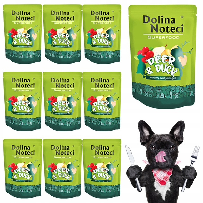 Dolina Noteci Superfood mokra karma dla psa 10 x 300g Jeleń Kaczka