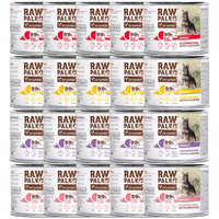 RAW PALEO Duoprotein Mix Smaków karma dla psa mokra 20 x 200g bezzbożowa