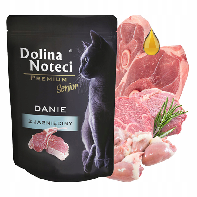 DOLINA NOTECI Premium Senior Danie karma mokra kota Jagnięcina 30 x 85g