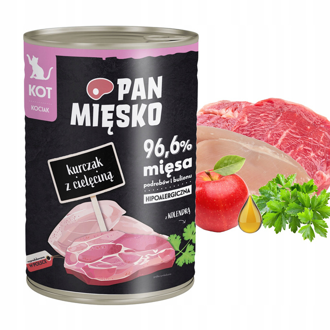 Pan Mięsko karma dla kociąt mokra 6 x 400g Mix