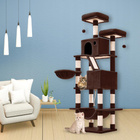 Drapak dla kota Gaczoo wysoki wieża legowisko brązowy 60 x 50 x 206 cm
