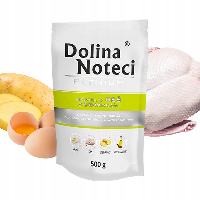 DOLINA NOTECI Premium Karma mokra dla psa Gęś 500g Bezzbożowa