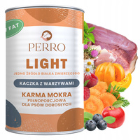 Perro LIGHT Monobiałkowa karma mokra dla psa Kaczka z warzywami 400g