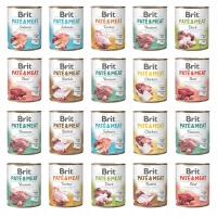 BRIT PATE & MEAT MIX Smaku Karma mokra psa 20x800g