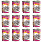 BENEK Chunks Karma mokra dla kota Wołowina 12 x 415g