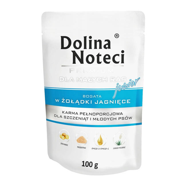 Dolina Noteci Premium Junior mokra karma dla szczeniąt 100g Żołądki Jagnięce