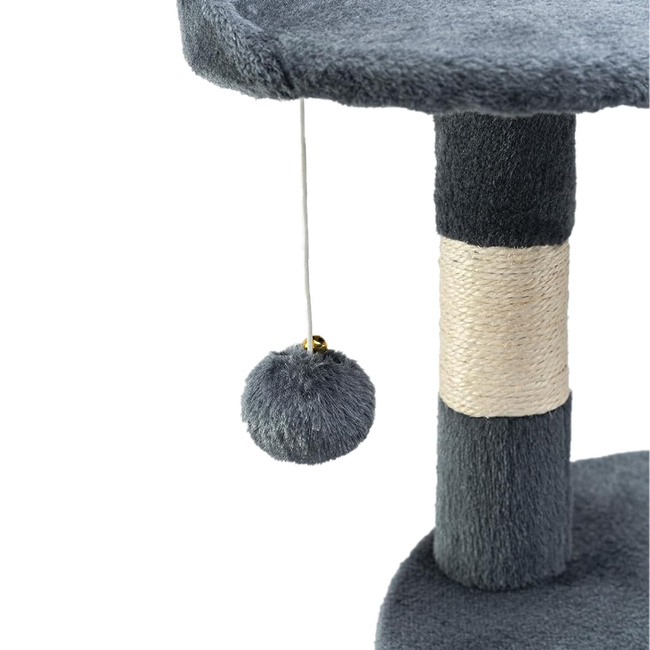 Drapak dla kota Gaczoo duży wieża legowisko ciemny szary 40 x 40 x 116 cm