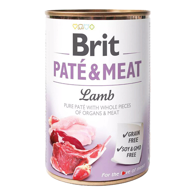 BRIT PATE & MEAT Karma mokra dla psa Jagnięcina 400g