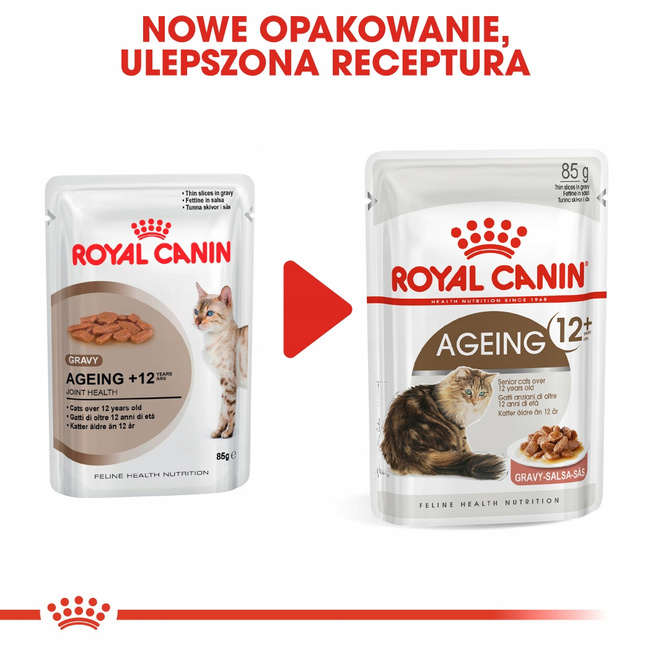 ROYAL CANIN Ageing +12 karma mokra w sosie dla kotów dojrzałych 12 x 85 g
