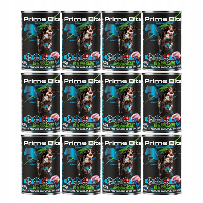 GAME DOG Prime Bite Monoprotein mokra karma dla psa bażant 12 x 400g