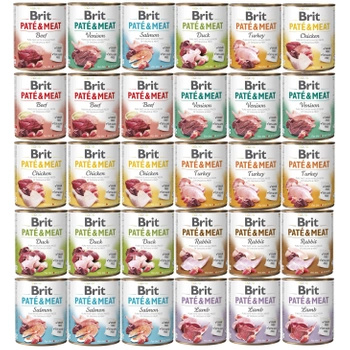 Brit Pate & Meat 30 x 800g Mix mokra karma dla psa
