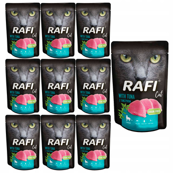 RAFI CAT Karma mokra dla kota Dolina Noteci Tuńczyk 10 x 100g bezzbożowa
