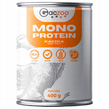 Mokra karma monobiałkowa dla psa Gaczoo MONO PROTEIN Kaczka 400g