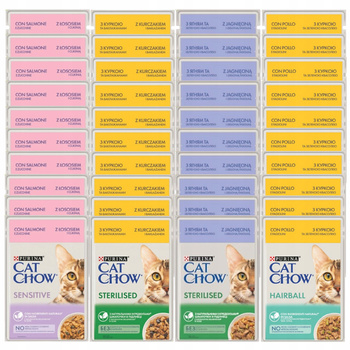 Purina Cat Chow mokra karma dla kota w sosie Mix Smaków 40 x 85g