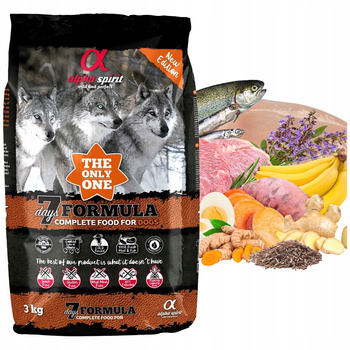 ALPHA SPIRIT Karma sucha dla psa 7 DAYS MENU 3 kg Bezzbożowa
