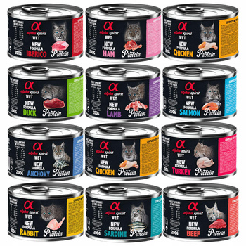 ALPHA SPIRIT MONO Protein Karma mokra dla kota mix 12 x 200g