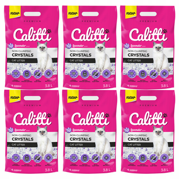 CALITTI Crystals Żwirek Silikonowy dla kota Lawenda 6 x 3,8L