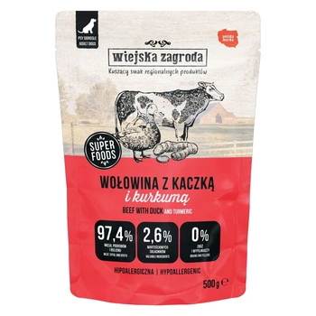 Wiejska Zagroda karma mokra dla psa Wołowina z Kaczką 500g