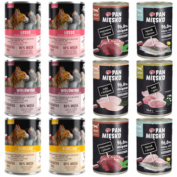 PAN MIĘSKO PET REPUBLIC Karma mokra dla kota MIX Smaków 12 x 400g