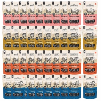 Wiejska Zagroda karma mokra dla kota Mix Smaków 40 x 100g bezzbożowa