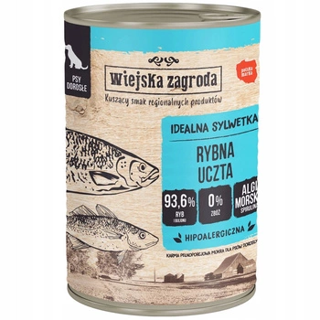 WIEJSKA ZAGRODA Mokra Karma dla psa Rybna Uczta 400g bezzbożowa