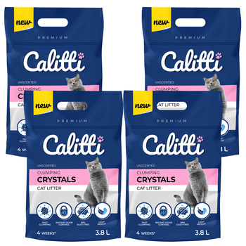 CALITTI Clumping Żwirek Silikonowy dla kota 4 x 3,8L