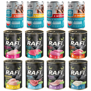 RAFI CAT FRENDI Karma mokra dla kota mix smaków 12 x 400g pełnowartościowa