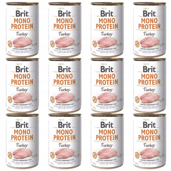 Brit Mono Protein 12 x 400g Turkey mokra karma dla psa