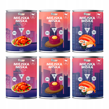 Gaczoo Miejska Miska bezzbożowa karma mokra dla kota mix smaków 6 x 400g