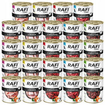 Dolina Noteci Rafi Classic karma mokra dla psa mix smaków 24 x 800g