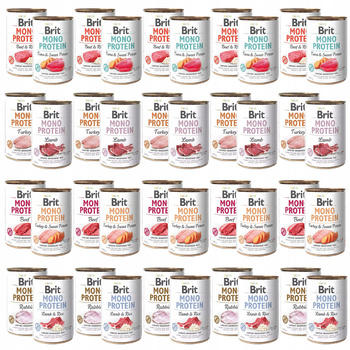 Brit Mono Protein 40 x 400g Mix mokra karma dla psa