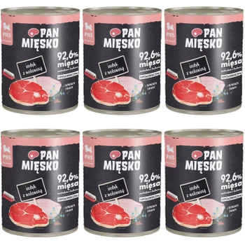 Pan Mięsko mokra karma dla szczeniąt 6 x 800g Indyk Wołowina