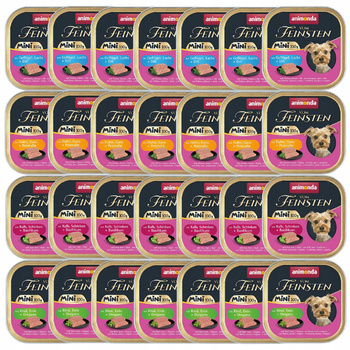 ANIMONDA Vom Feinsten Mini mokra karma dla psa 28 x 100g Mix Smaków