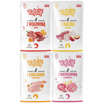 TUF TUF Saszetka karma mokra dla psa mix smaków 120 x 100g pełnowartościowa