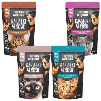 Pan Mięsko mokra karma dla kota 4 x 85g Mix