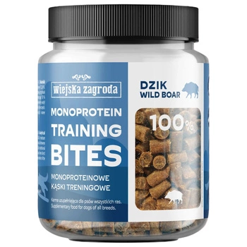 WIEJSKA ZAGRODA MONOPROTEIN Dzik kąski trenerki przysmak dla psa 150g