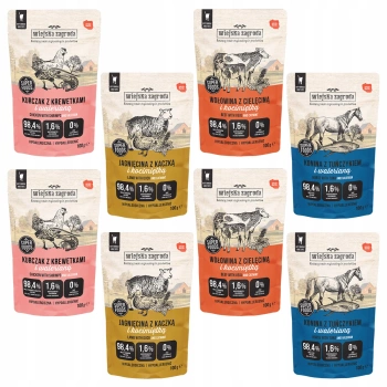 Wiejska Zagroda karma mokra dla kota Mix Smaków 8 x 100g bezzbożowa