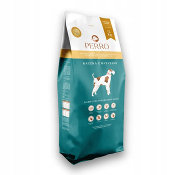 PERRO Średnie Duże rasy sucha karma dla psa Kaczka z Batatami 12 kg
