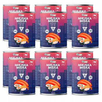 Gaczoo Miejska Miska bezzbożowa karma mokra dla kota Sushi z Rybą 12 x 400g