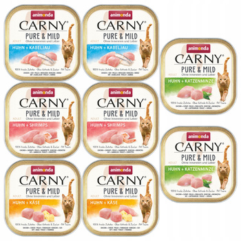 ANIMONDA Carny Pure & Mild karma mokra dla kota mix smaków 8 x 100g