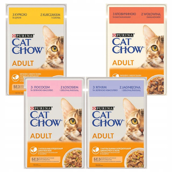 Purina Cat Chow mokra karma dla kota w galaretce Mix Smaków 4 x 85g