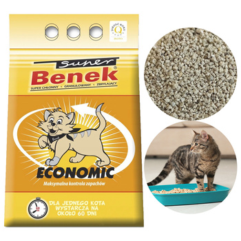 Żwirek zapachowy dla kota SUPER BENEK Economic 5L