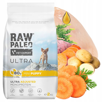 RAW PALEO ULTRA MINI Puppy Indyk karma sucha dla szczeniąt 2 kg bezzbożowa