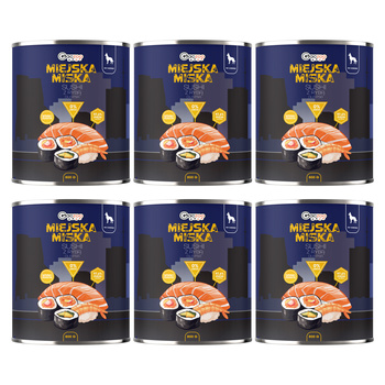 Gaczoo Miejska Miska bezzbożowa karma mokra dla psa Sushi 6 x 800g