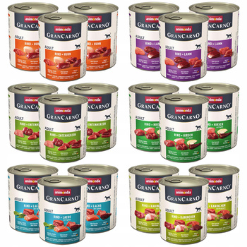 Animonda GranCarno Adult mokra karma dla psa 18 x 800g mix