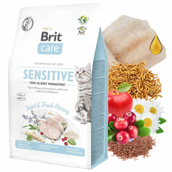 Brit Care Sensitive 2 kg Herring Insects sucha karma dla kota