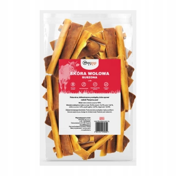 Naturalny przysmak dla psa Suszona Skóra Wołowa 1 kg gryzaki gaczoo