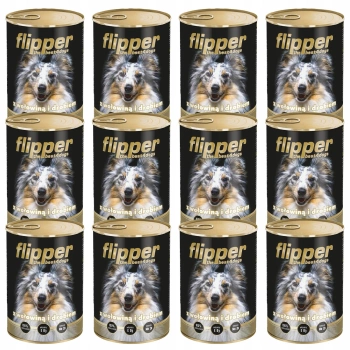 FLIPPER Mokra karma dla psa Dolina Noteci Wołowina Drób 12 x 400g