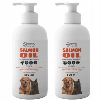 Gaczoo Olej z łososia dla psa i kota Omega Salmon Oil 2 x 500ml