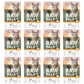 Raw Paleo Sterilised Karma mokra dla kota Indyk 12 x 100g Bezzbożowa